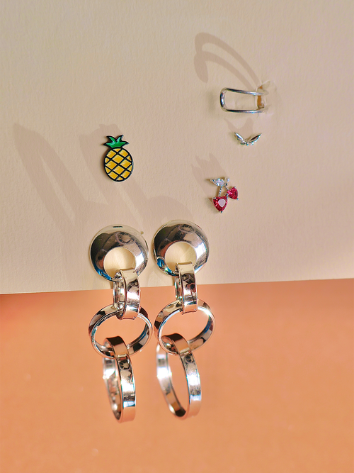 Ananas Tek Küpe
