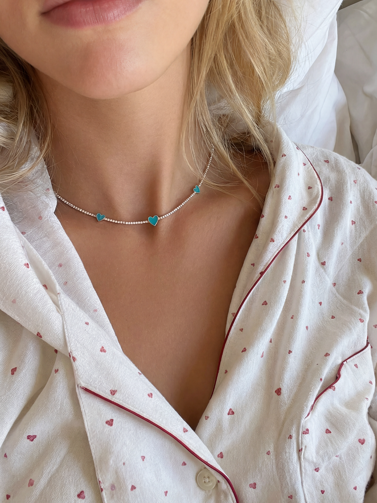 Turquoise Heart Choker