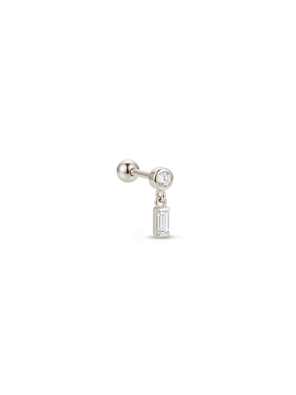 Archive Bezel Baguette Drop Piercing