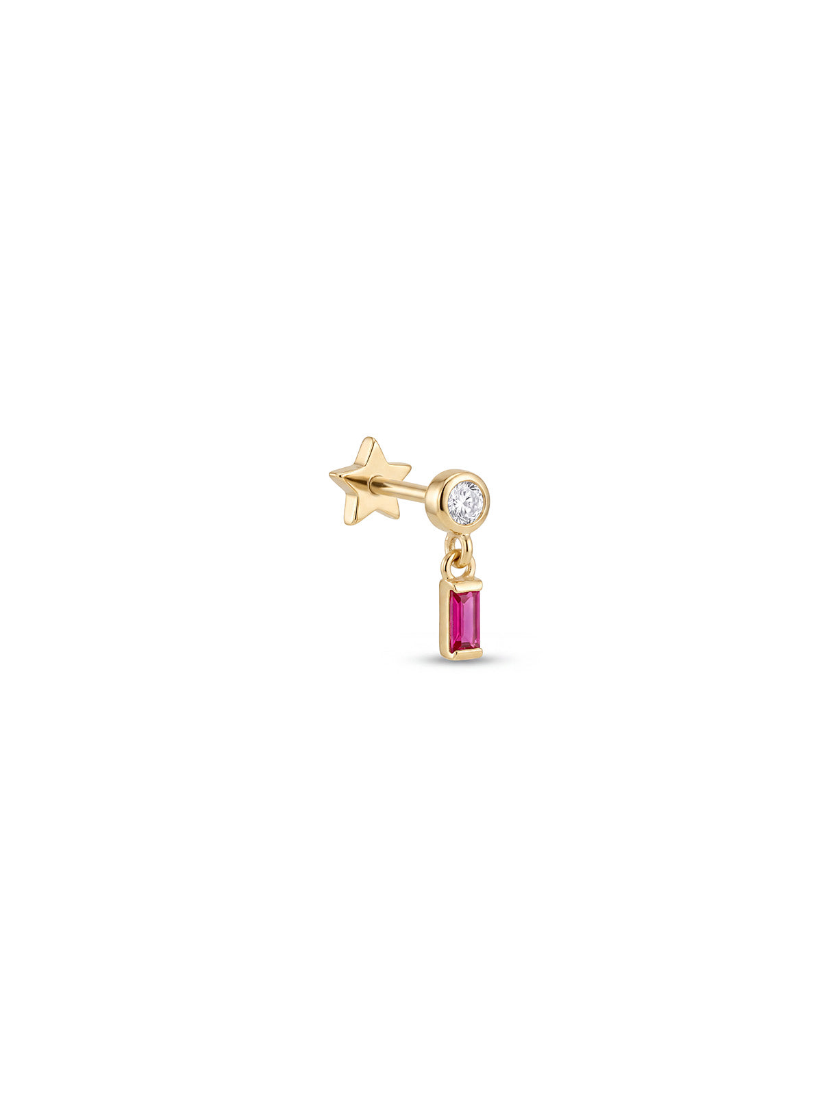 Archive Bezel Baguette Drop Piercing