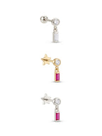 Archive Bezel Baguette Drop Piercing