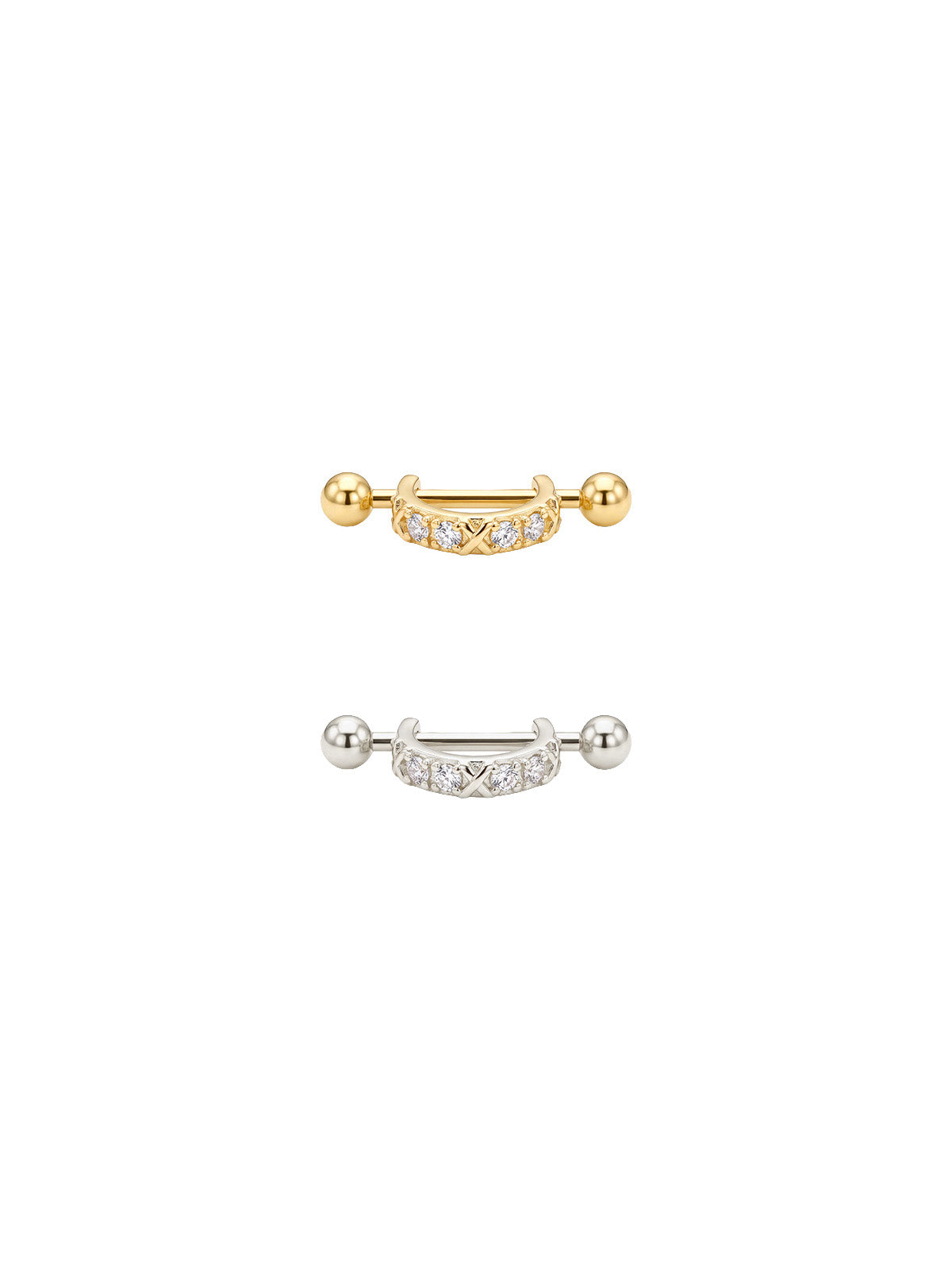 Archive Crisscross Arc Piercing