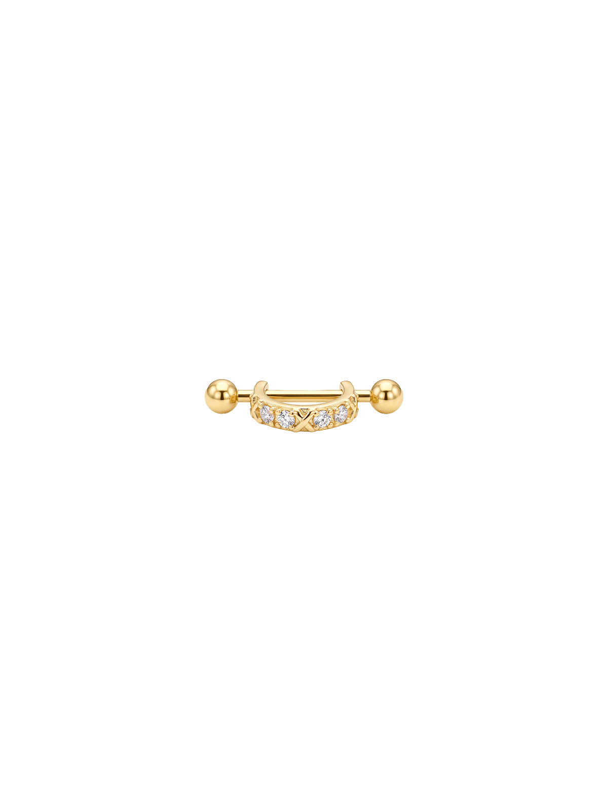 Archive Crisscross Arc Piercing