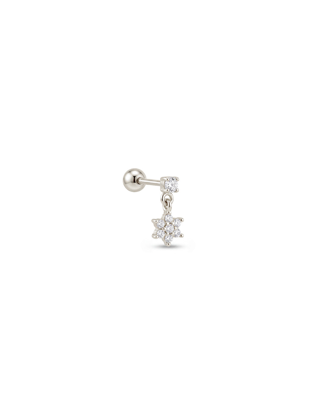 Archive Crystal Blossom Drop Piercing