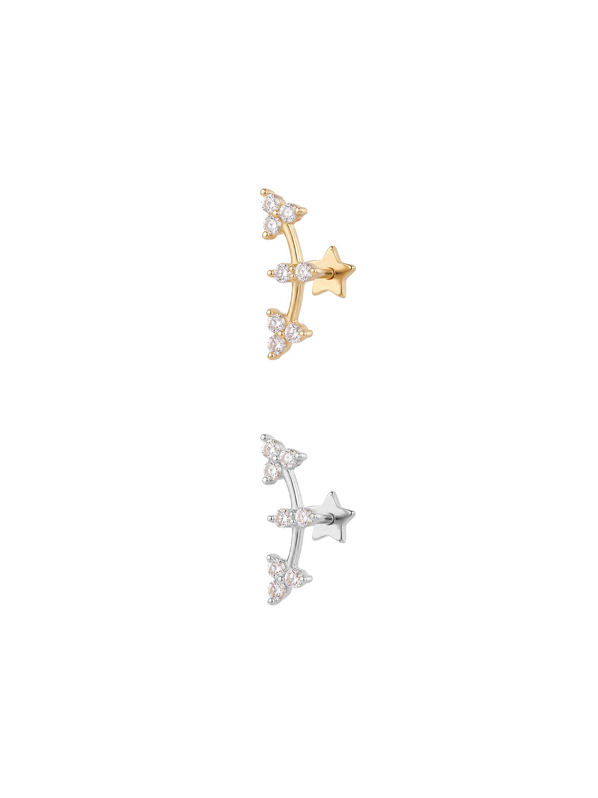 Archive Crystal Clover Arc Piercing