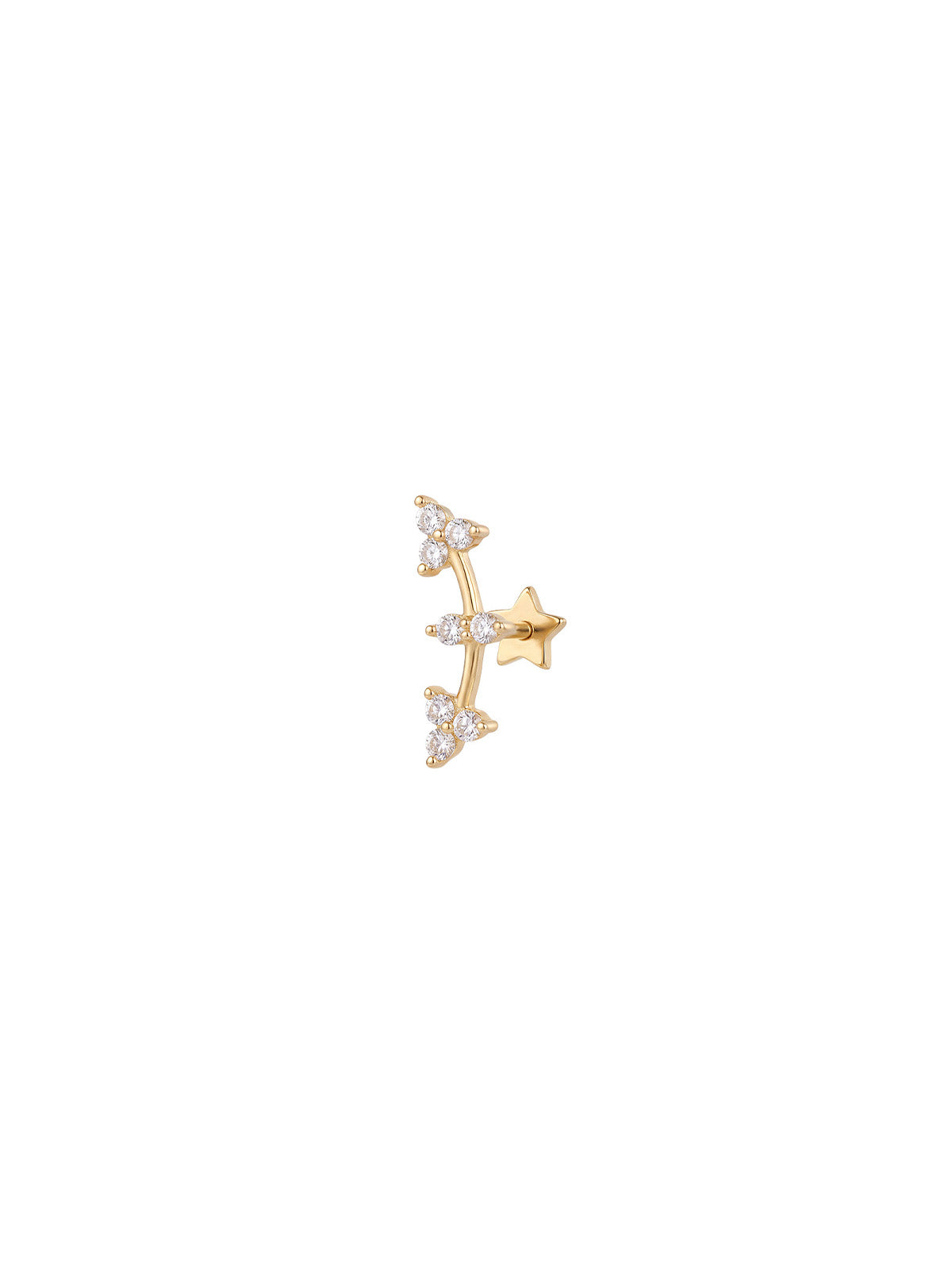Archive Crystal Clover Arc Piercing