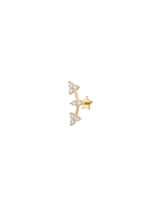 Archive Crystal Clover Arc Piercing