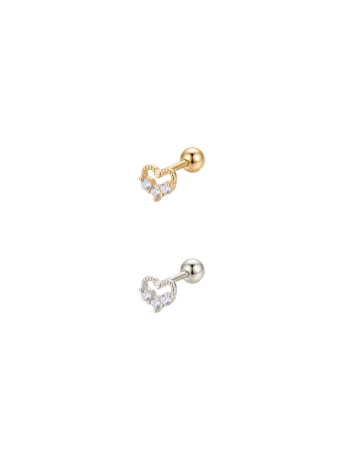 Archive Crystal Open Heart Piercing