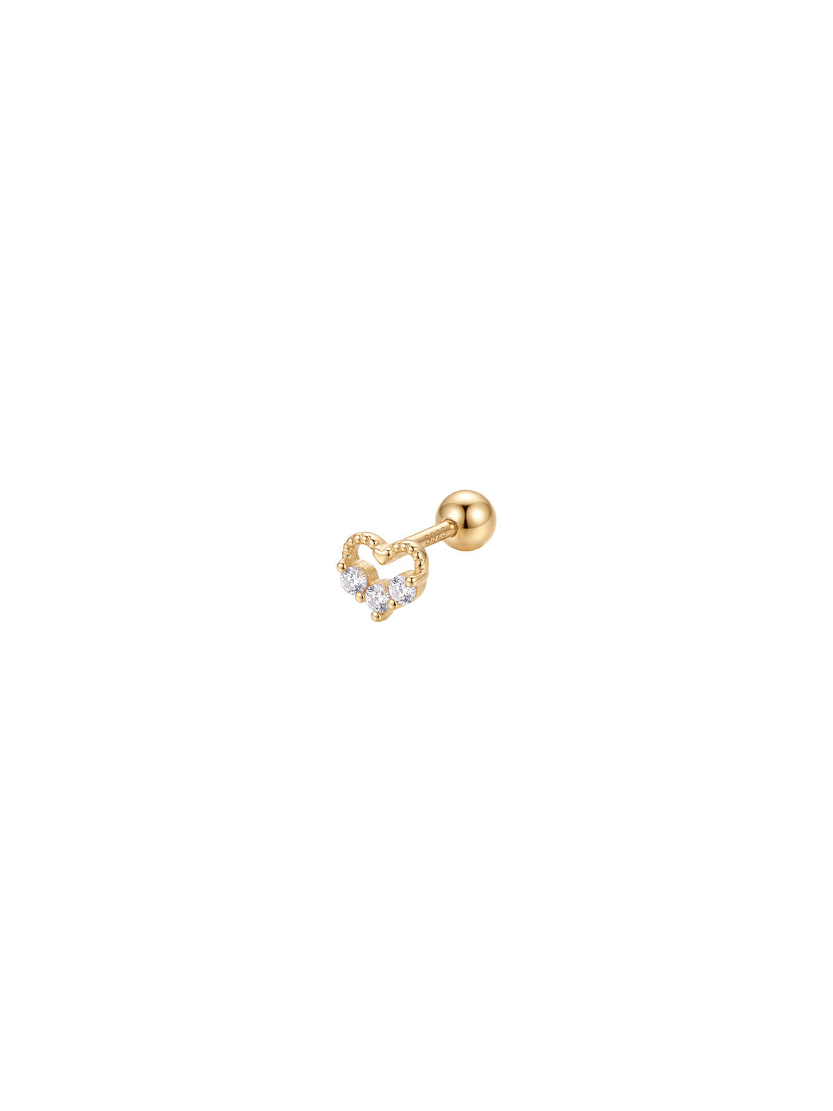 Archive Crystal Open Heart Piercing