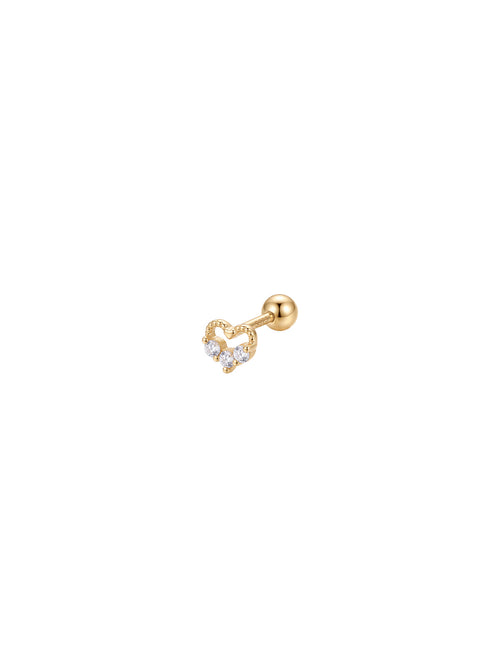 Archive Crystal Open Heart Piercing
