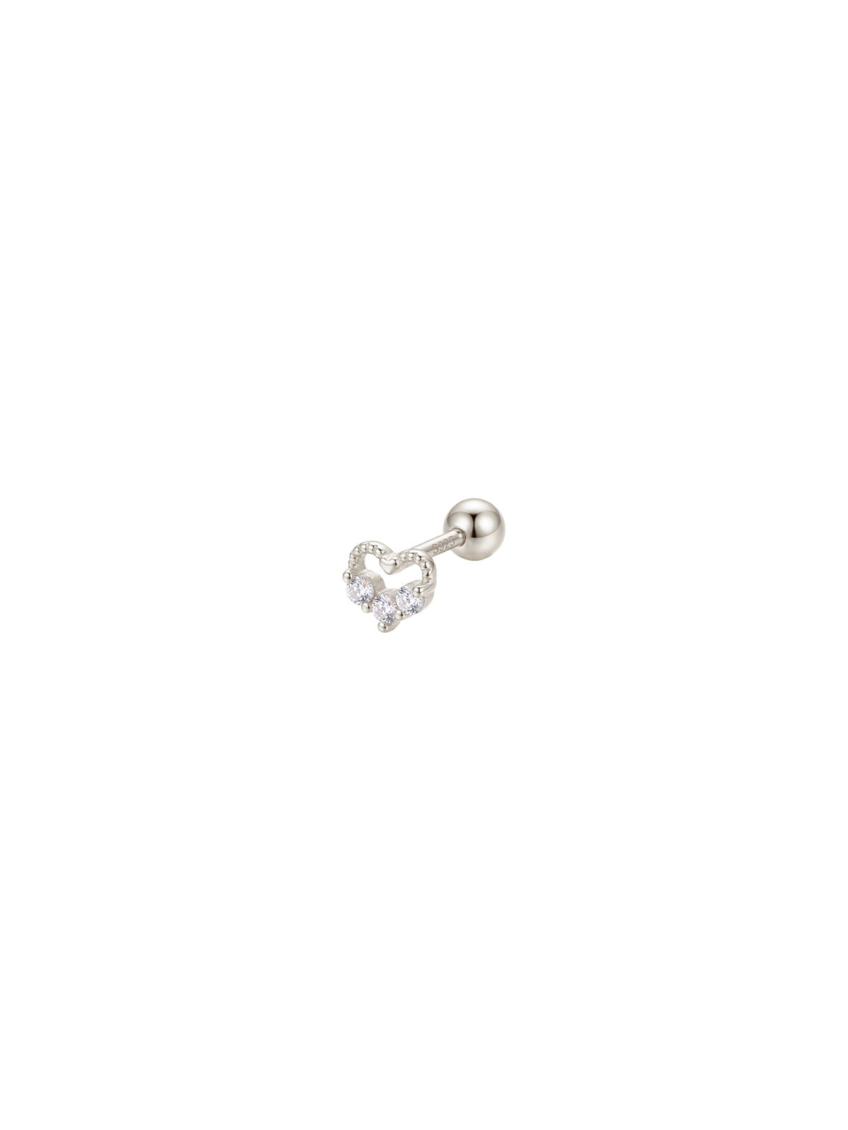 Archive Crystal Open Heart Piercing