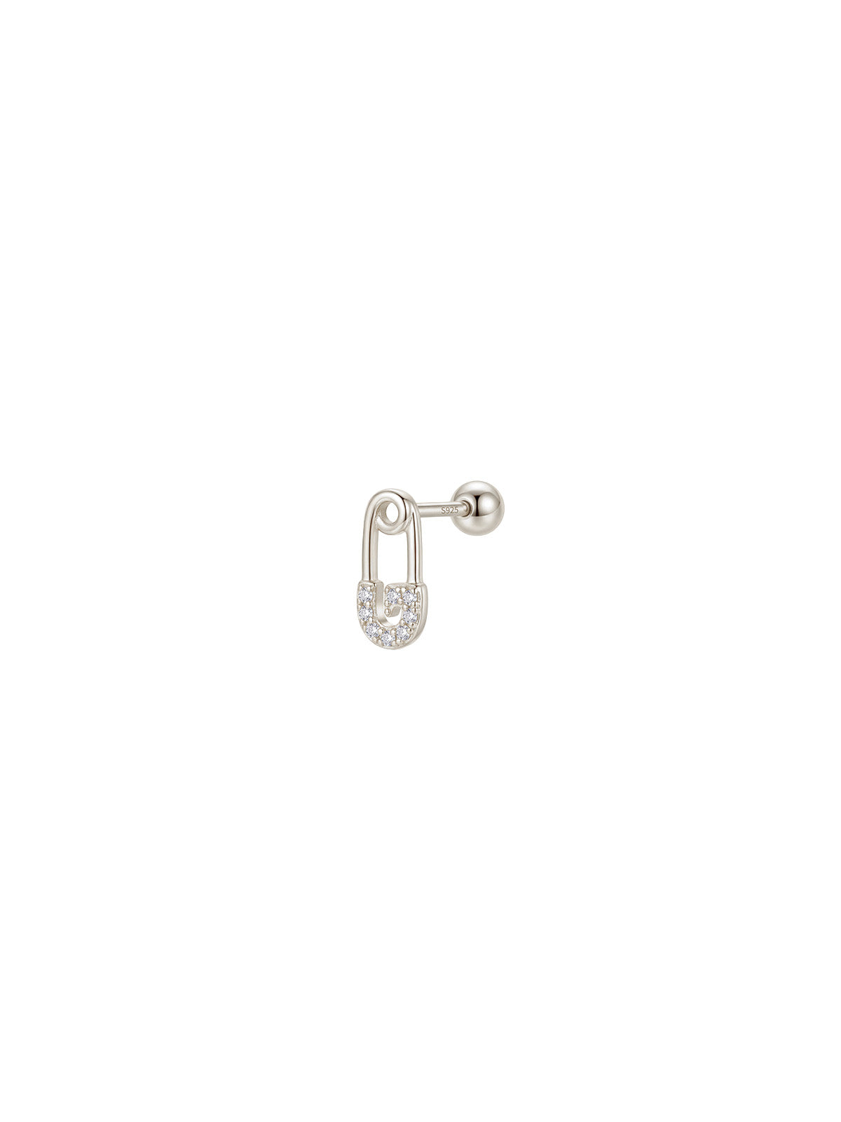 Archive Crystal Safety Pin Piercing