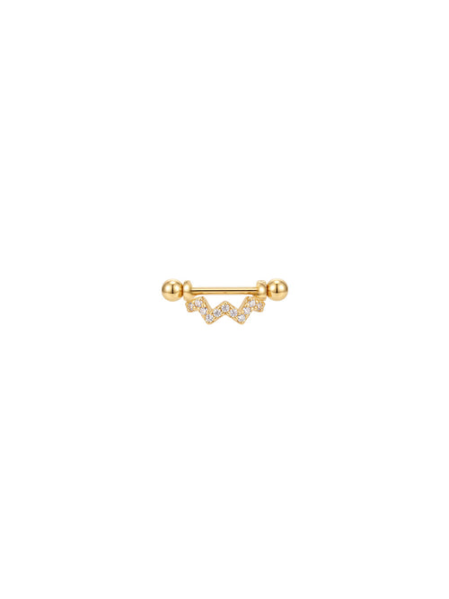 Archive Crystal Zigzag Piercing