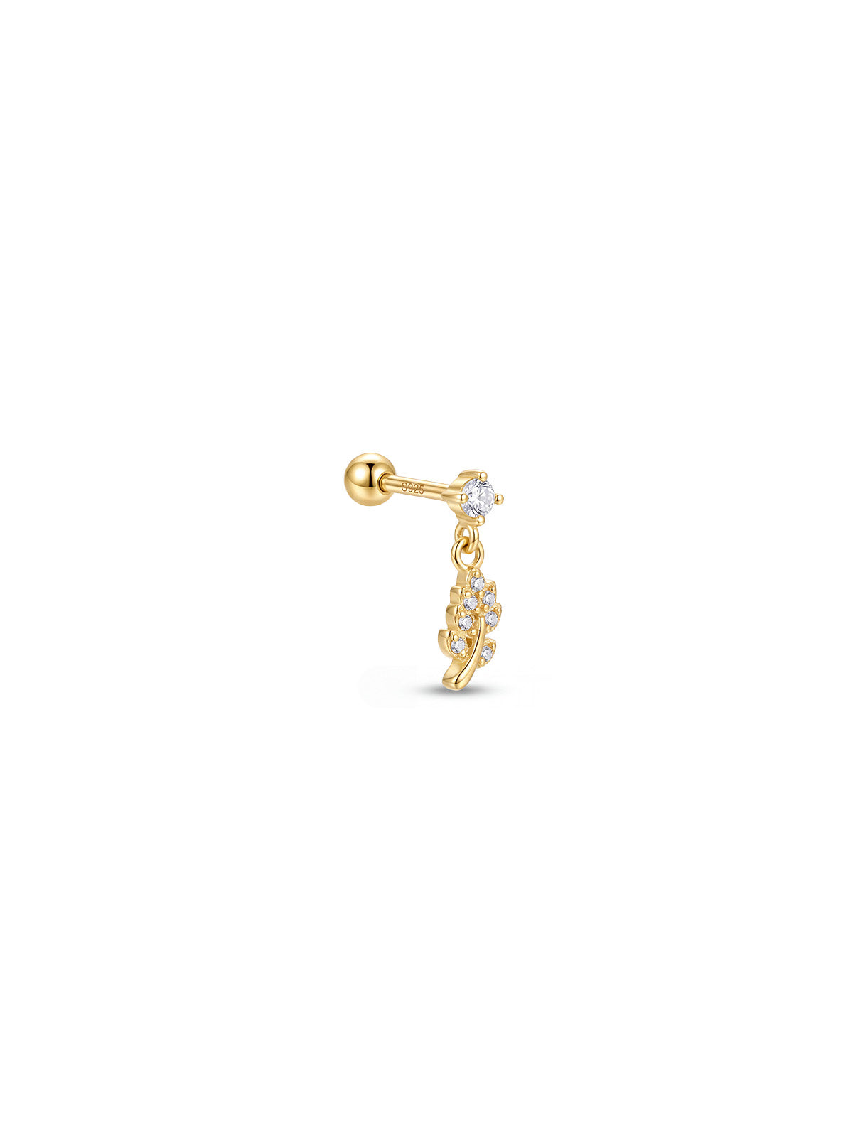 Archive Crystal Leaf Drop Piercing