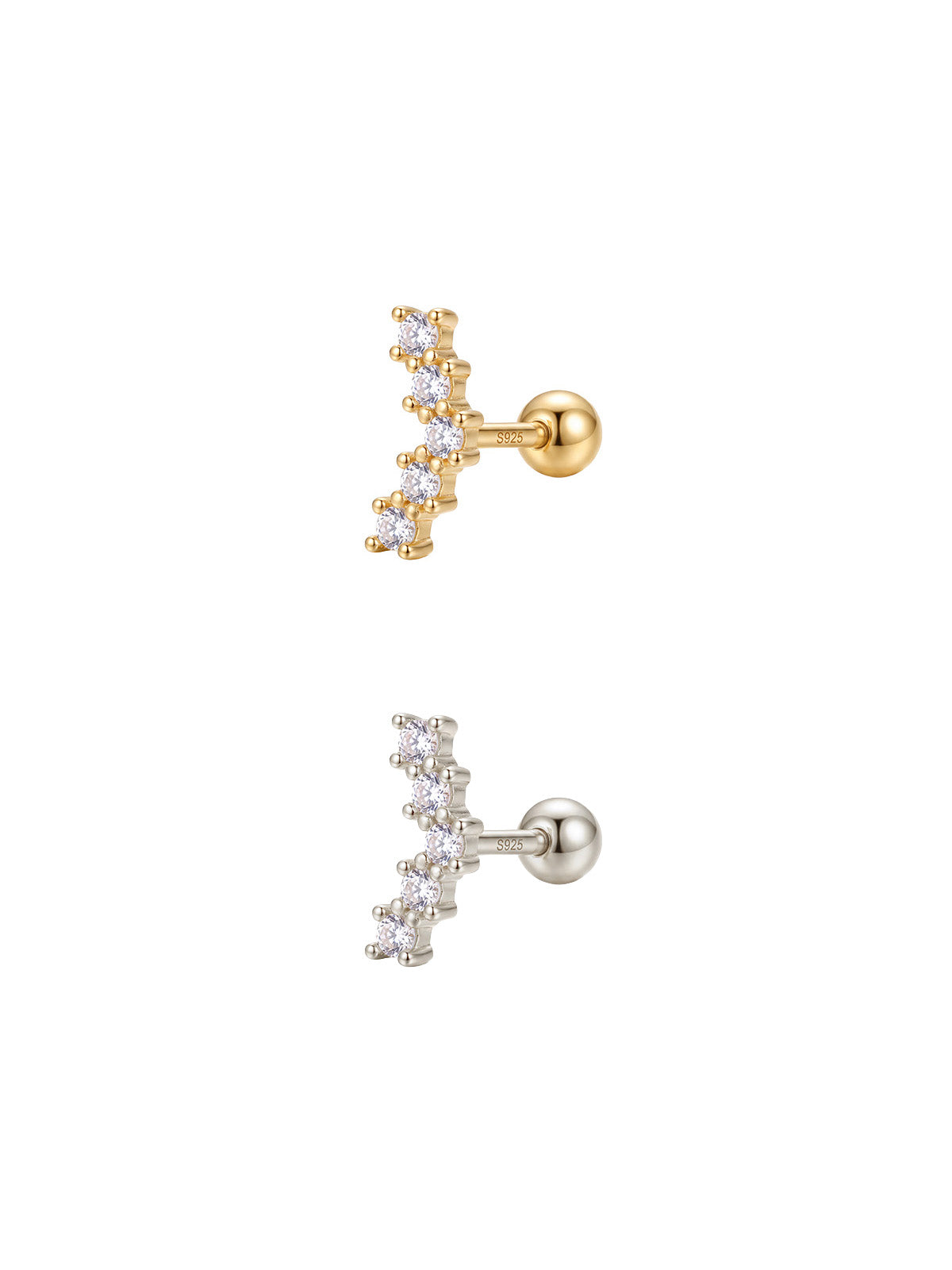 Archive Five Crystal Curve Piercing