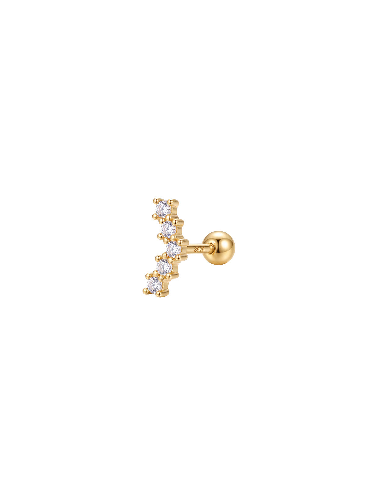 Archive Five Crystal Curve Piercing