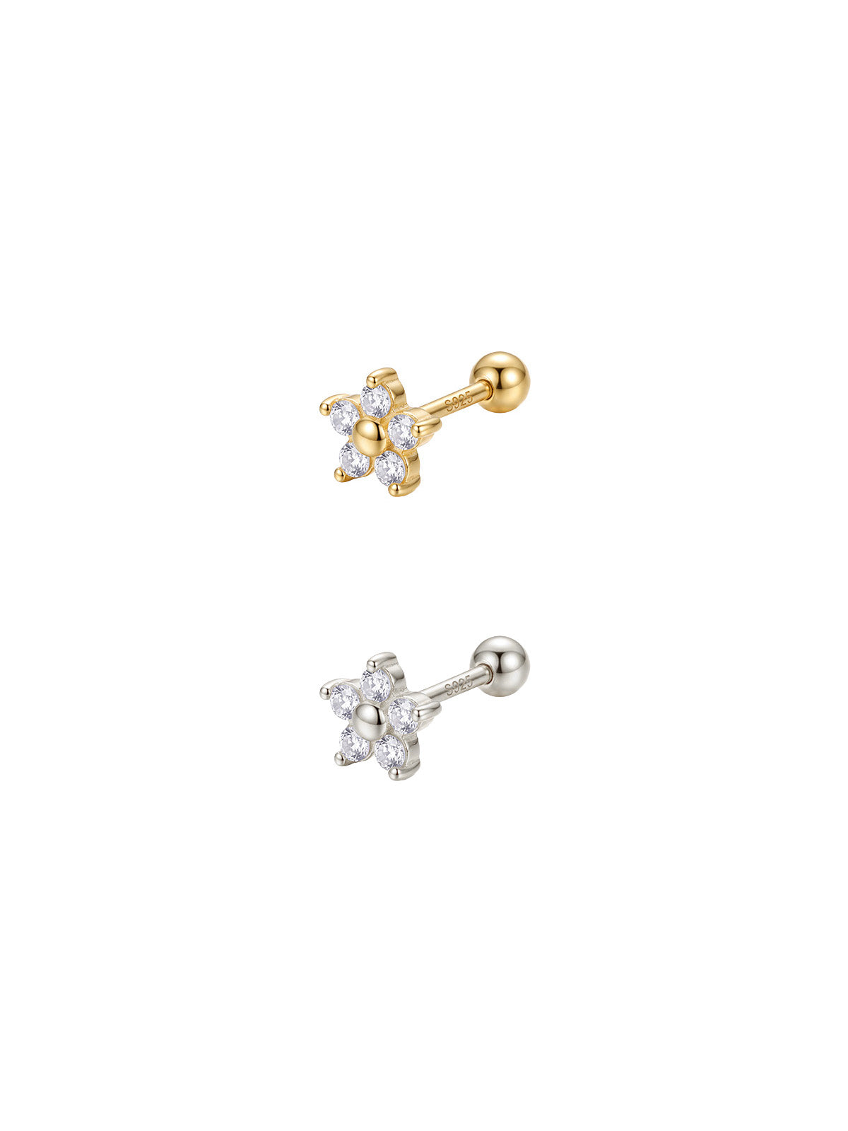 Archive Five Crystal Flower Piercing