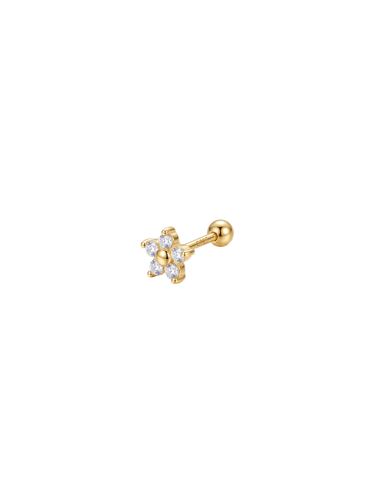 Archive Five Crystal Flower Piercing