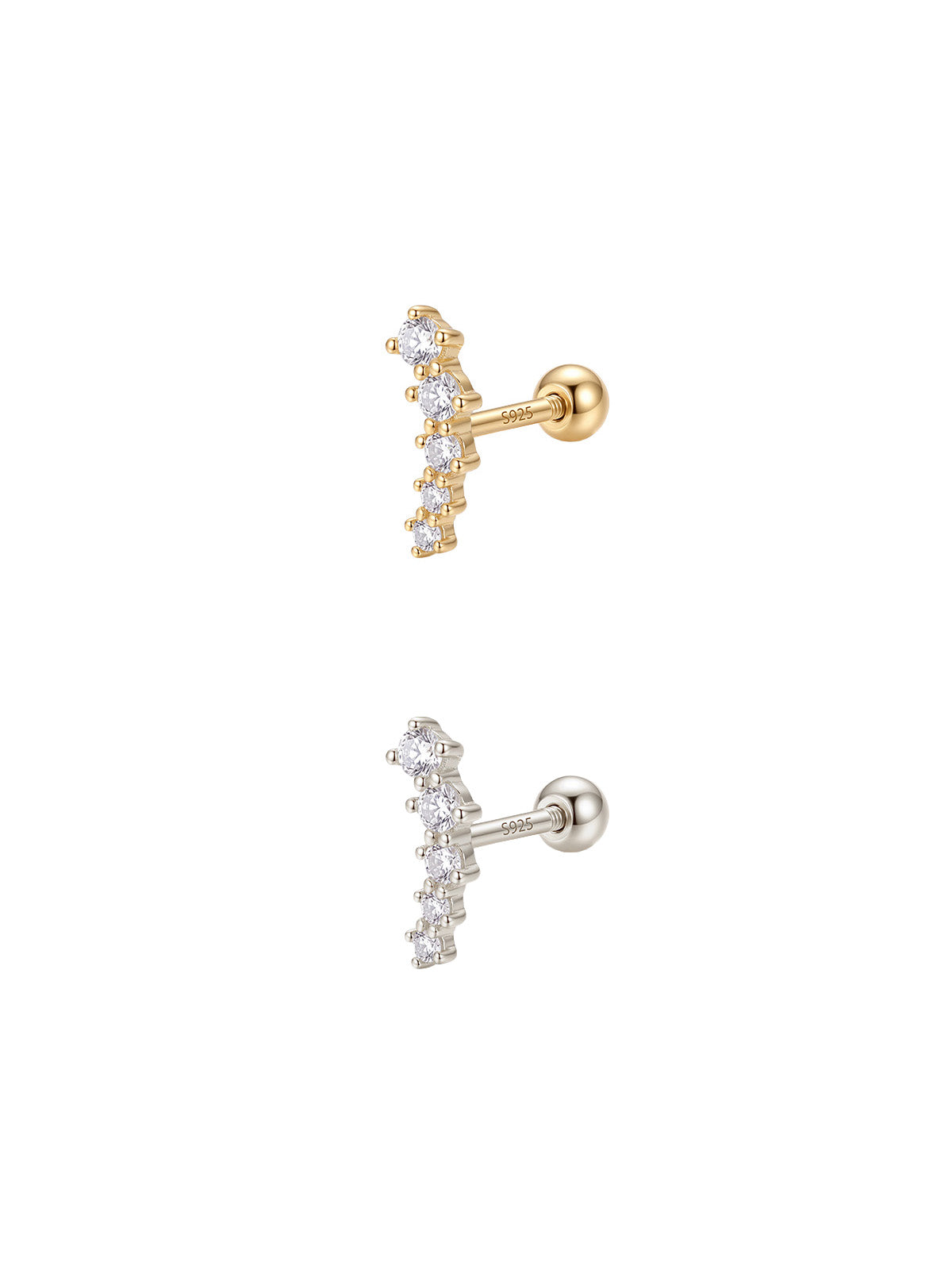 Archive Graduated Crystal Curve Piercing