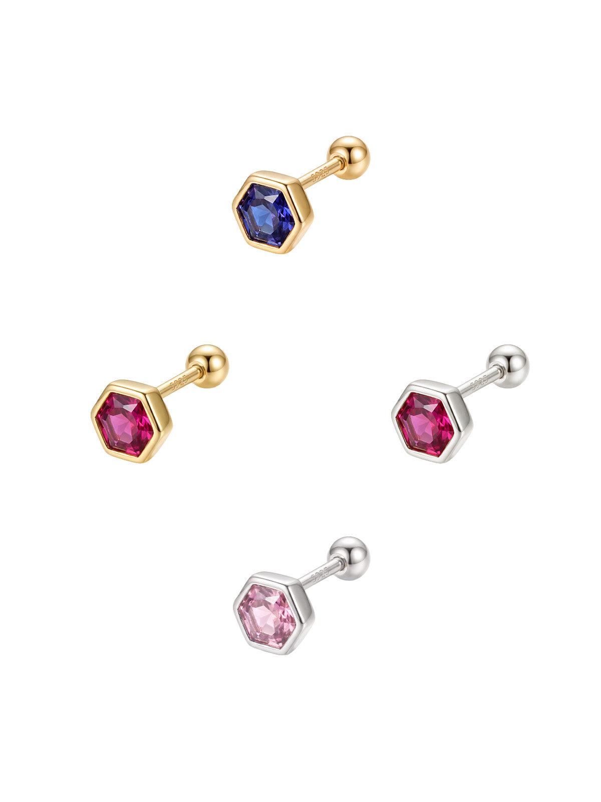 Archive Hexagon Bezel Piercing