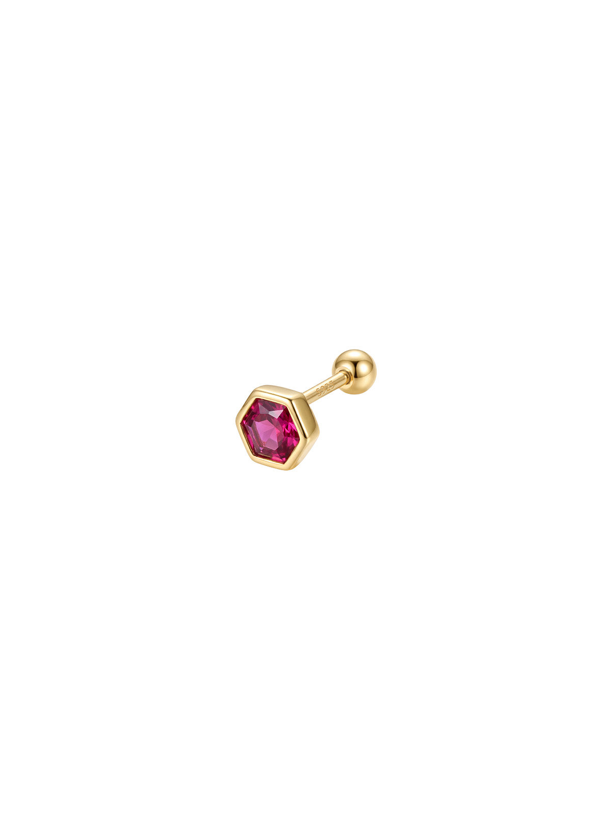 Archive Hexagon Bezel Piercing
