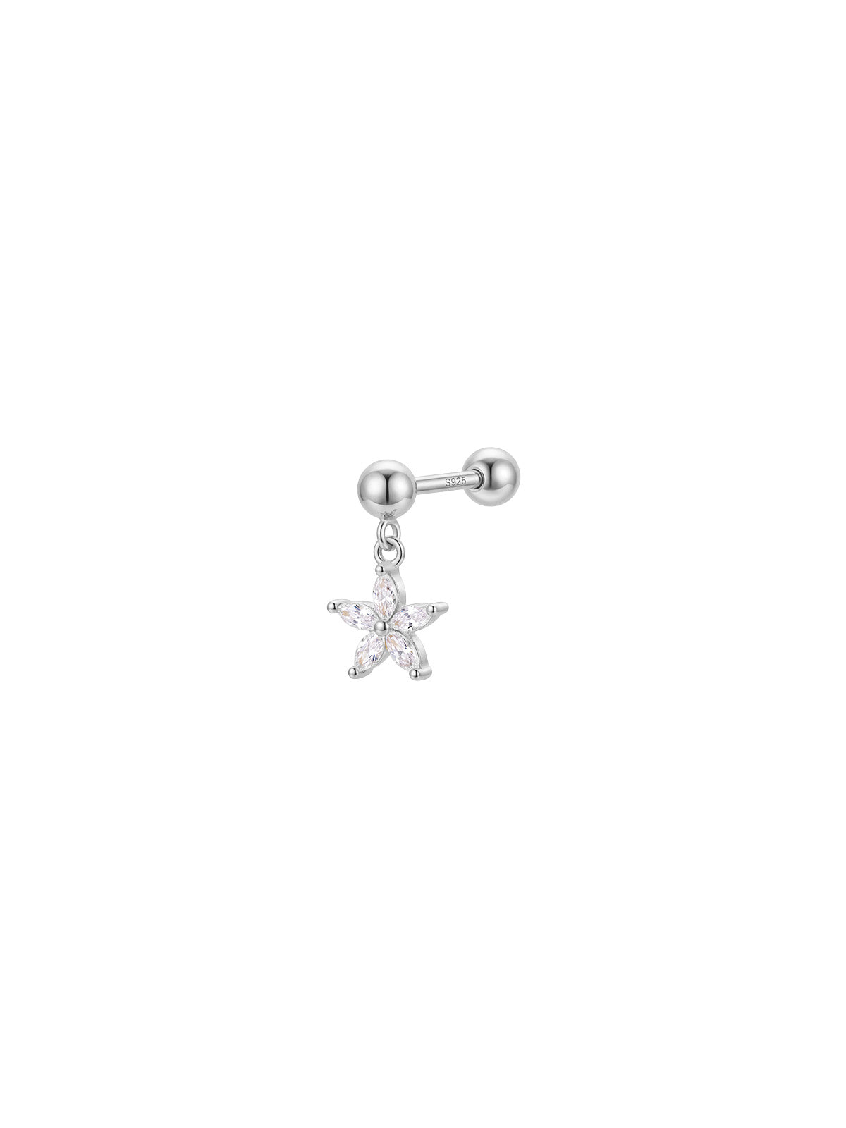 Archive Marquise Flower Drop Piercing