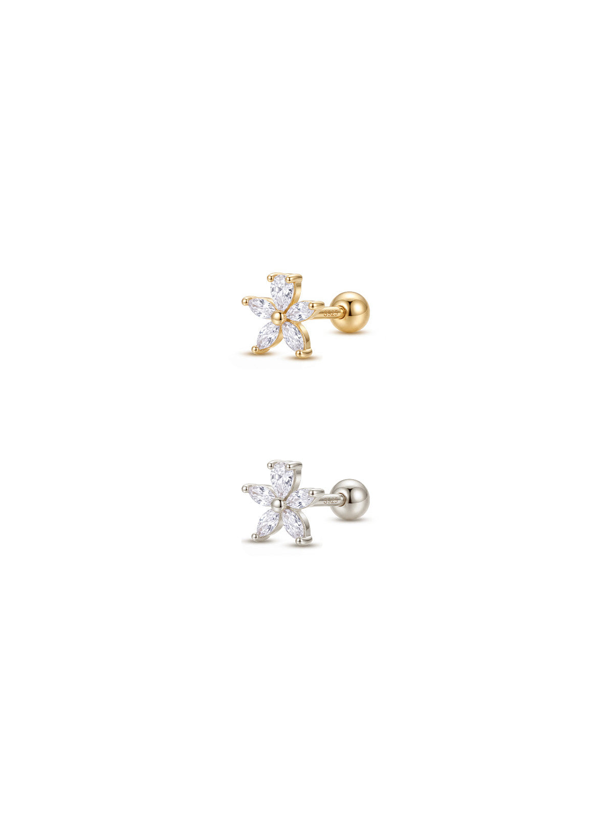 Archive Pear Accent Flower Piercing