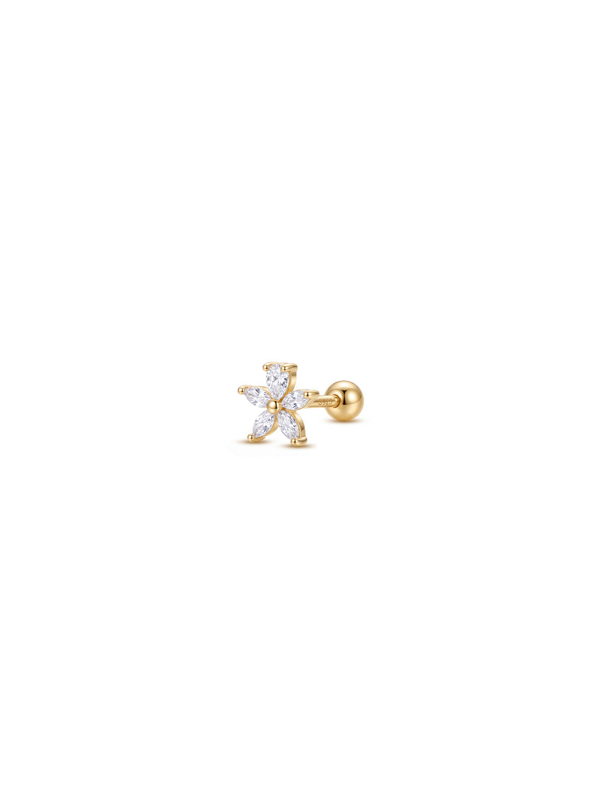 Archive Pear Accent Flower Piercing