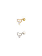 Archive Pear Accent Heart Piercing