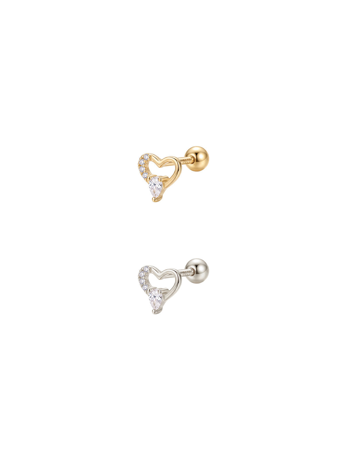 Archive Pear Accent Heart Piercing