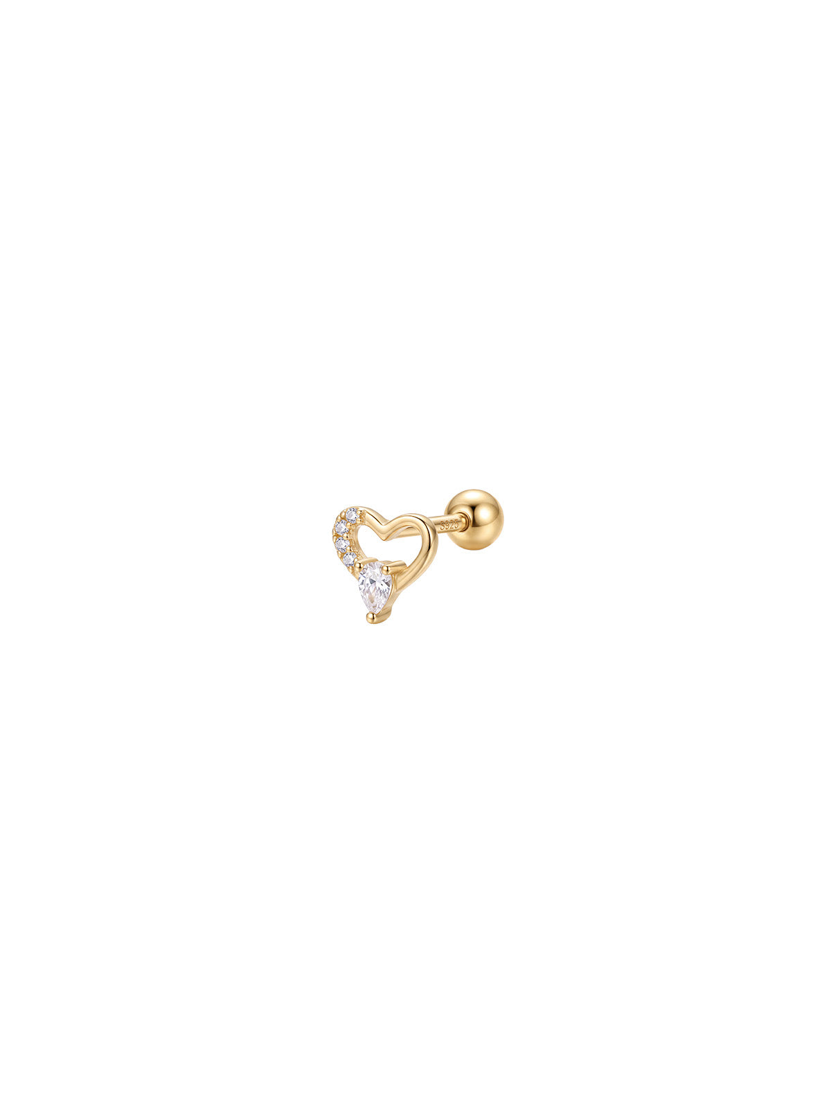 Archive Pear Accent Heart Piercing