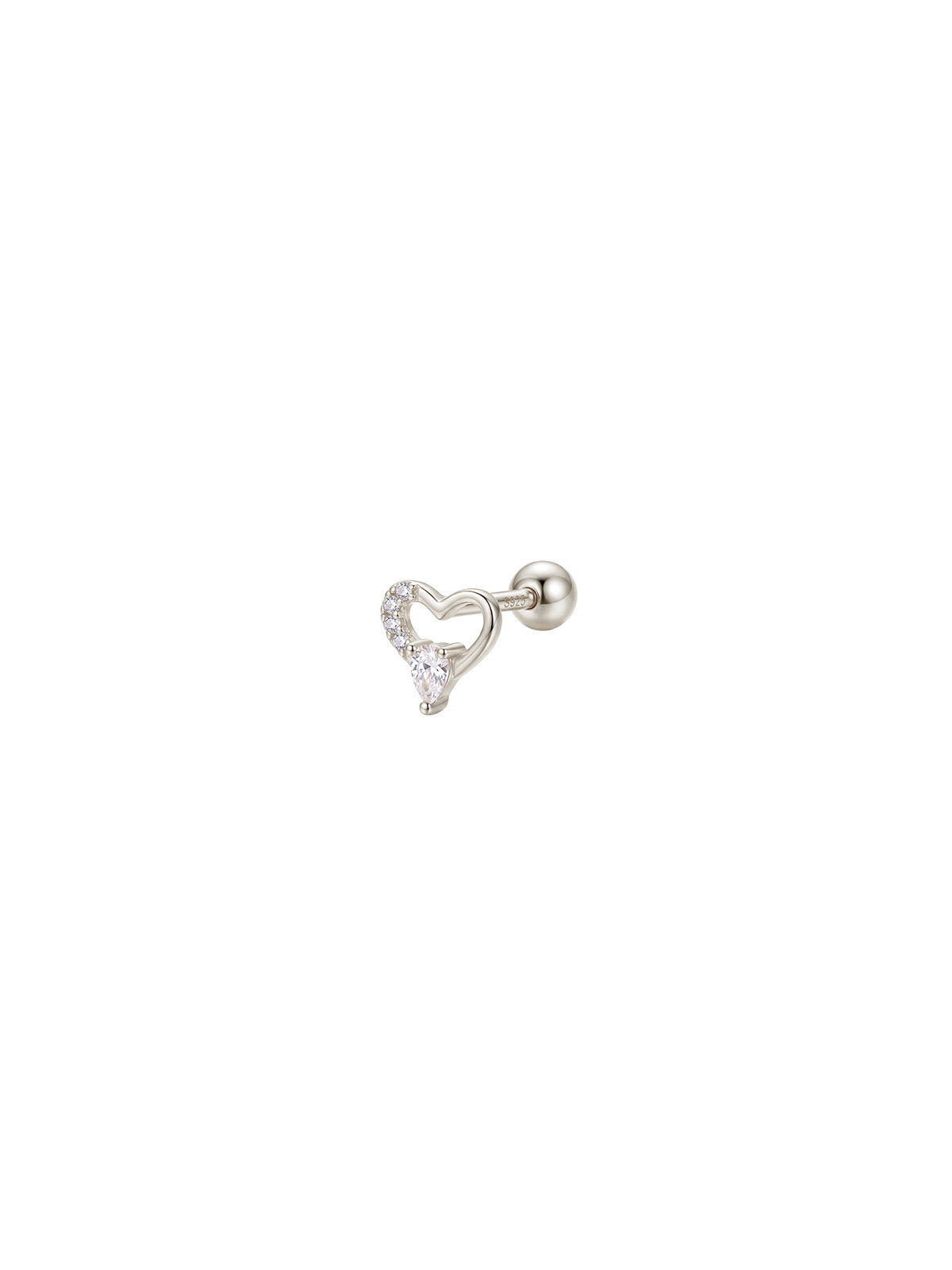 Archive Pear Accent Heart Piercing