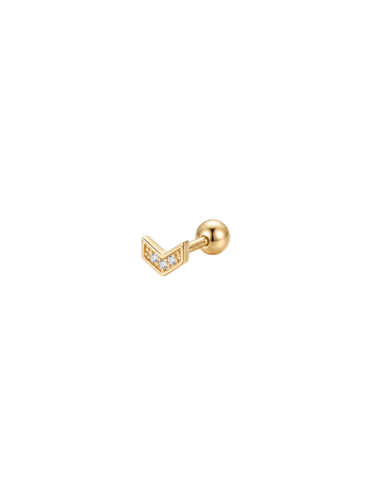 Archive Triple Crystal Chevron Piercing