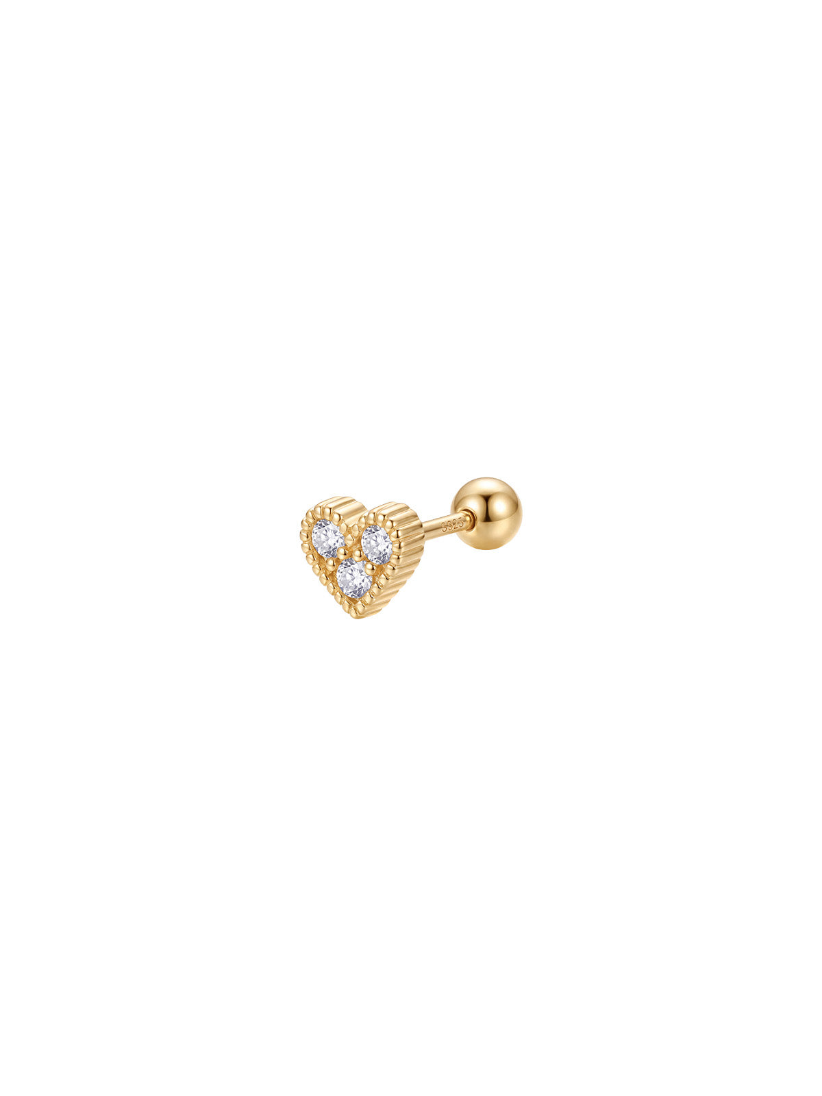 Archive Triple Crystal Heart Piercing