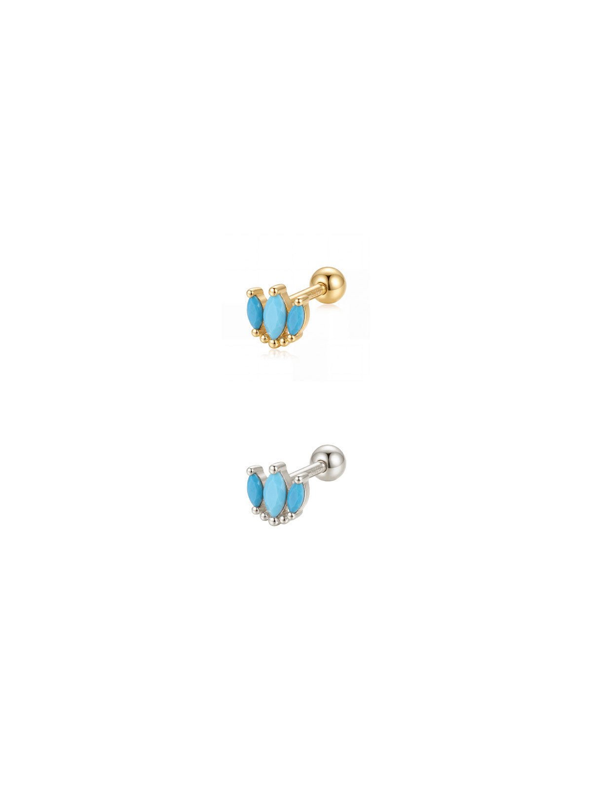 Archive Turquoise Marquise Trio Piercing