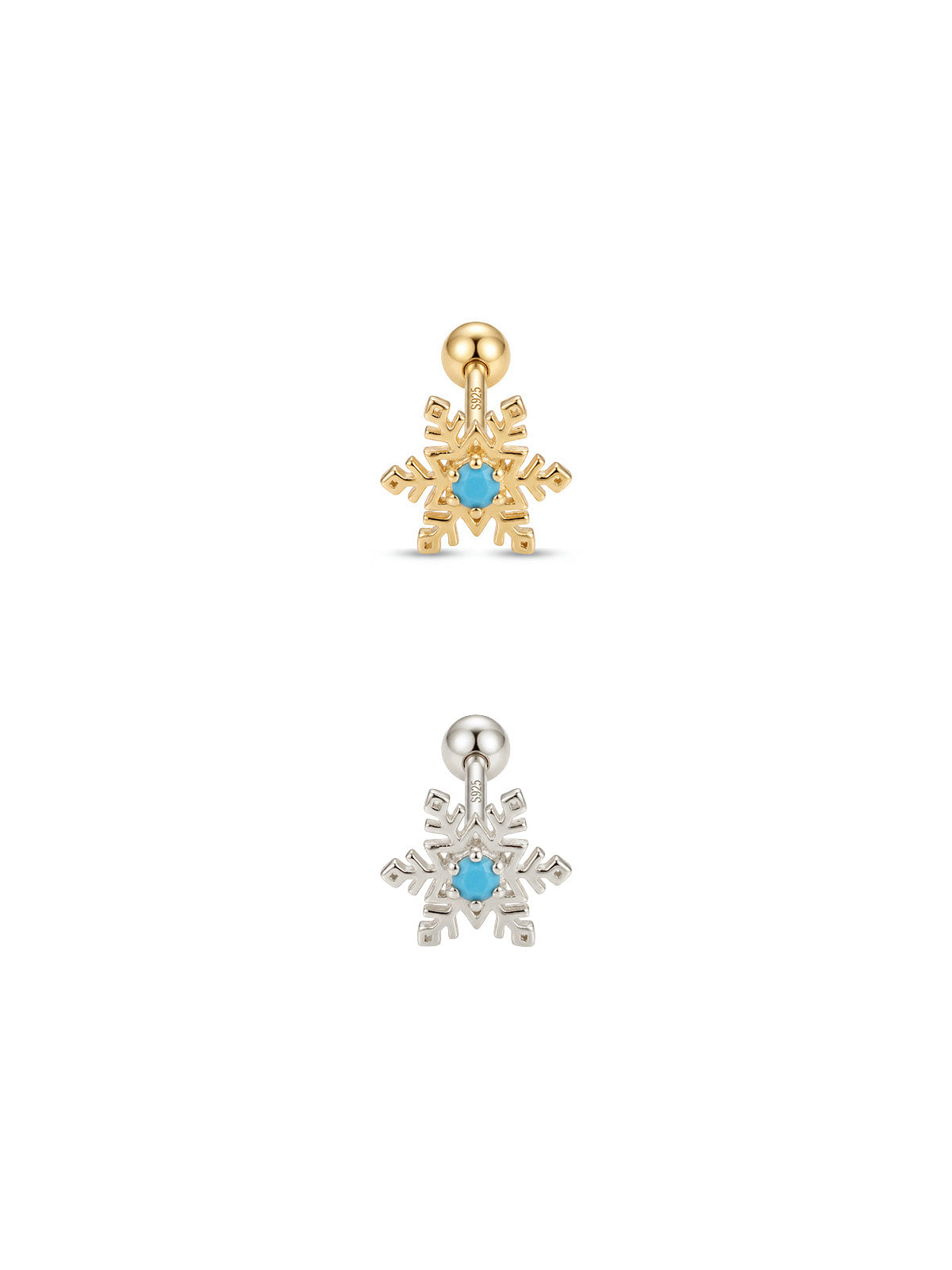 Archive Turquoise Snowflake Piercing