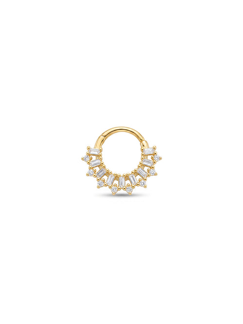 Aura Baguette Crown Daith Halka Piercing