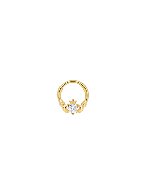 Aura Crown Heart Daith Halka Piercing