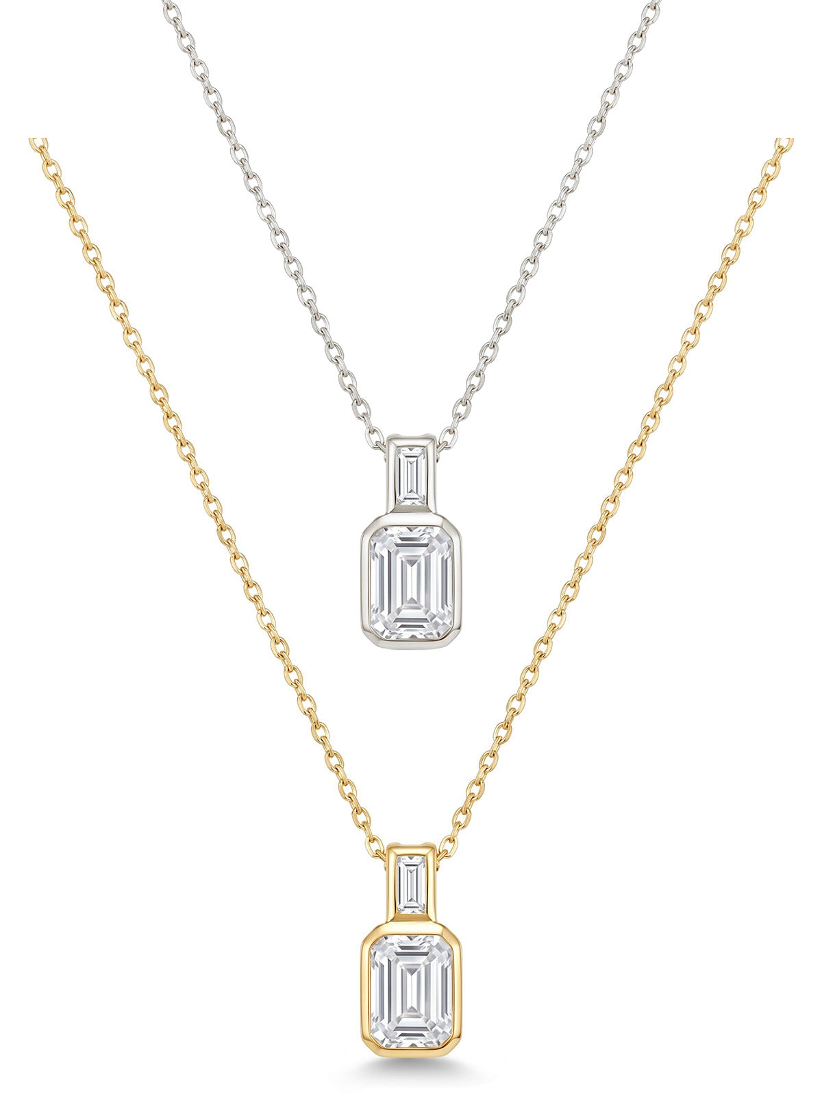 Aura Emerald Cut Kolye