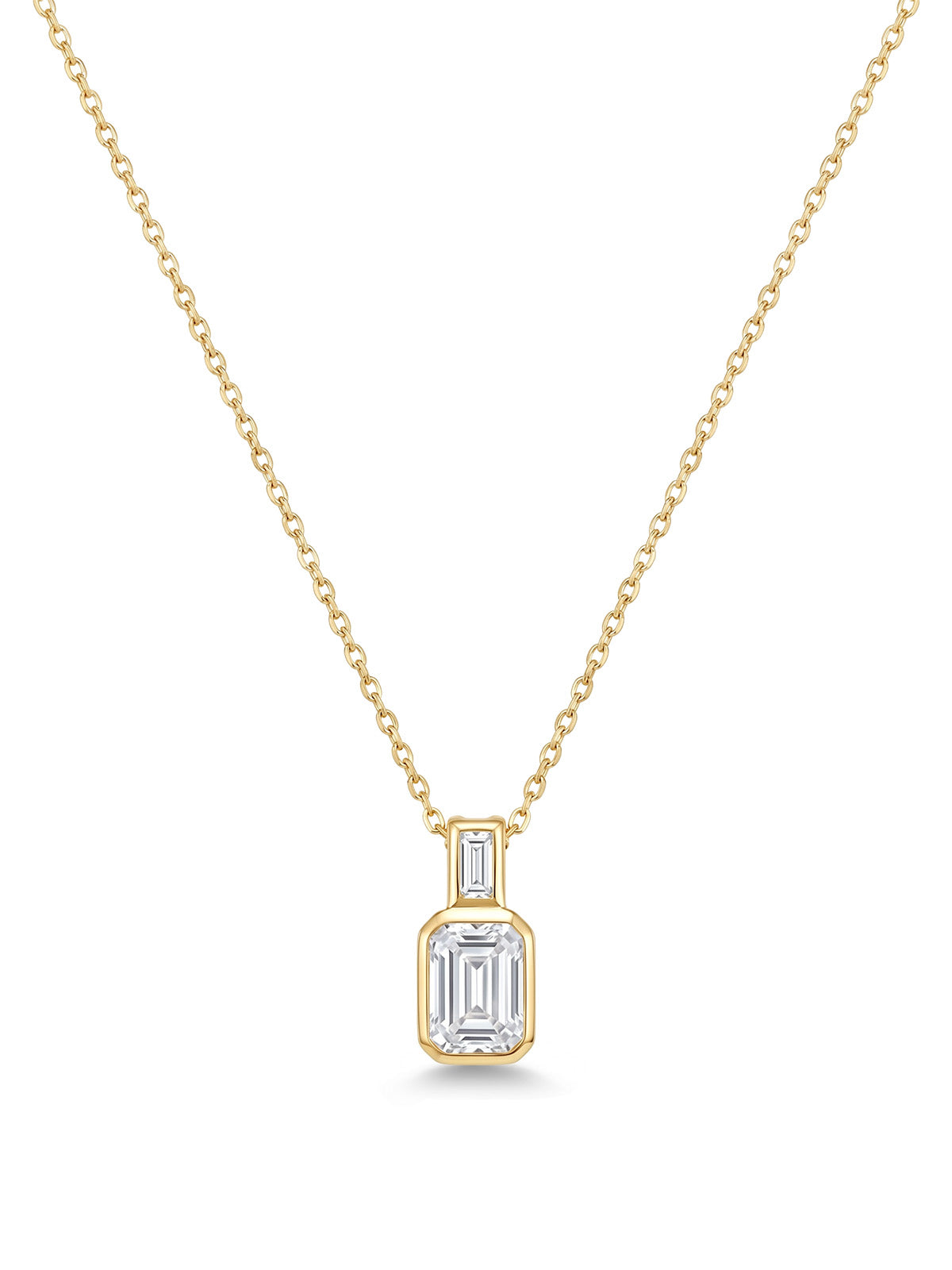 Aura Emerald Cut Kolye