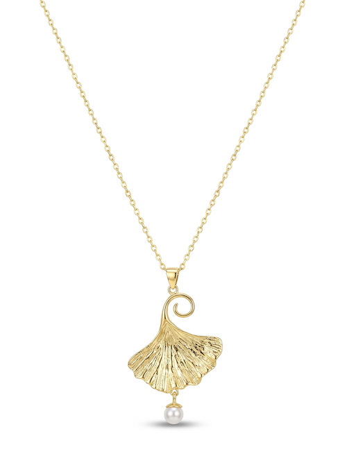 Aura Ginkgo Pearl Kolye