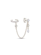 Aura Marquise Link Ear Cuff Tek Küpe