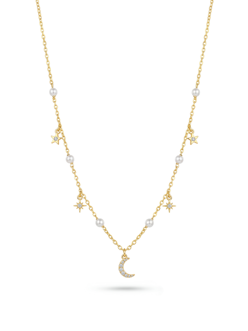 Aura Moon Pearl Kolye