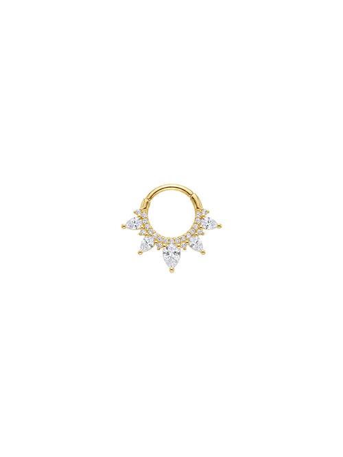 Aura Pear Crown Daith Halka Piercing