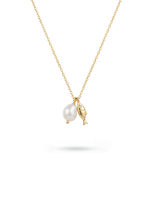 Aura Pearl Fish Kolye