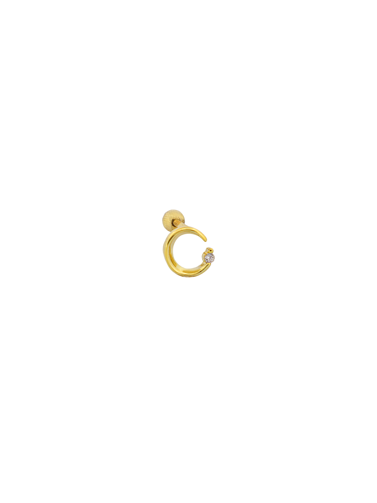 Ucu Taşlı Ay Piercing