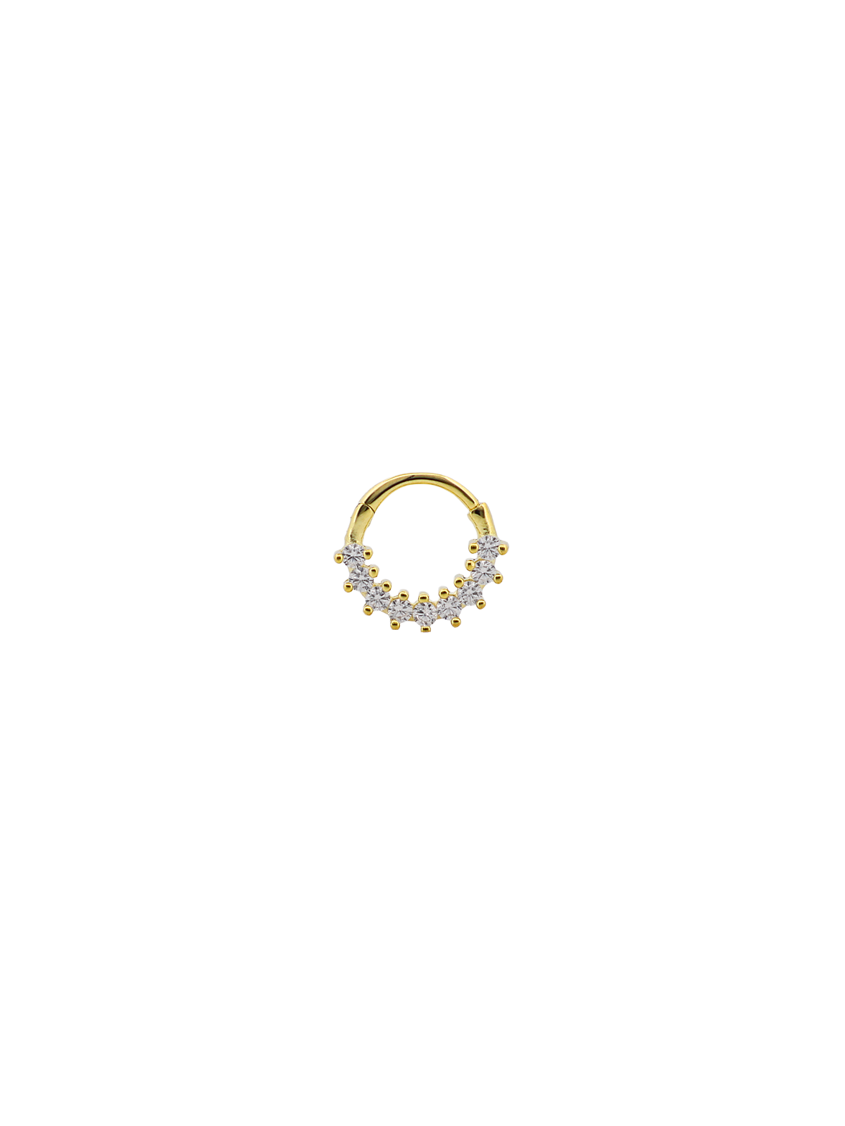 Dokuz Sıra Taş Daith Halka Piercing