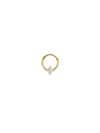 Dörtgen Taş Daith Halka Piercing