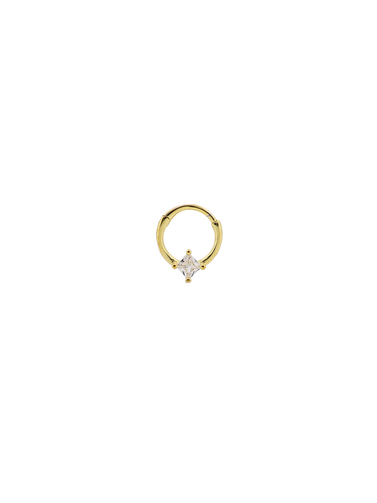 Dörtgen Taş Daith Halka Piercing