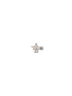 Dörtgen Taşlı Üçlü Kite Taş Piercing